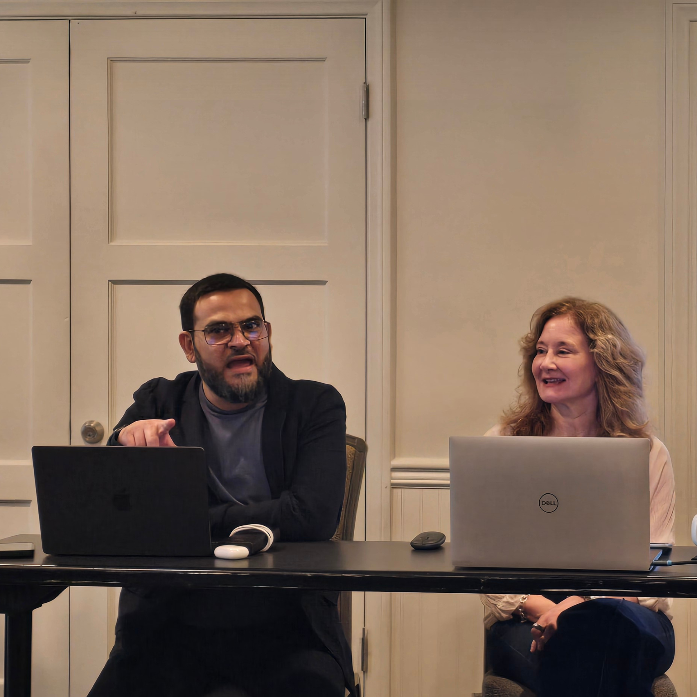 Muhammad Asmal in a hands-on AI training session